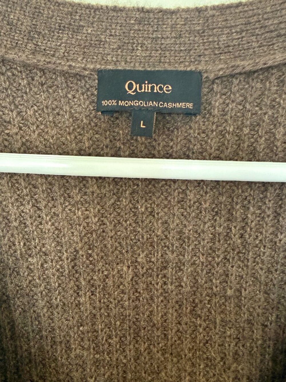 Quince Brown Ribbed Button-Front Cardigan - Picture 4 of 10